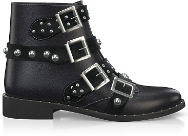 Straps and Metals Ankle Boots 2796